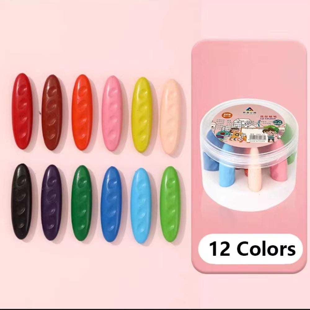 Kids Washable Erasable Peanut-Shaped Crayon Set