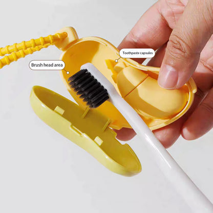 Banana Toothbrush Protective Travel Cap with Storage