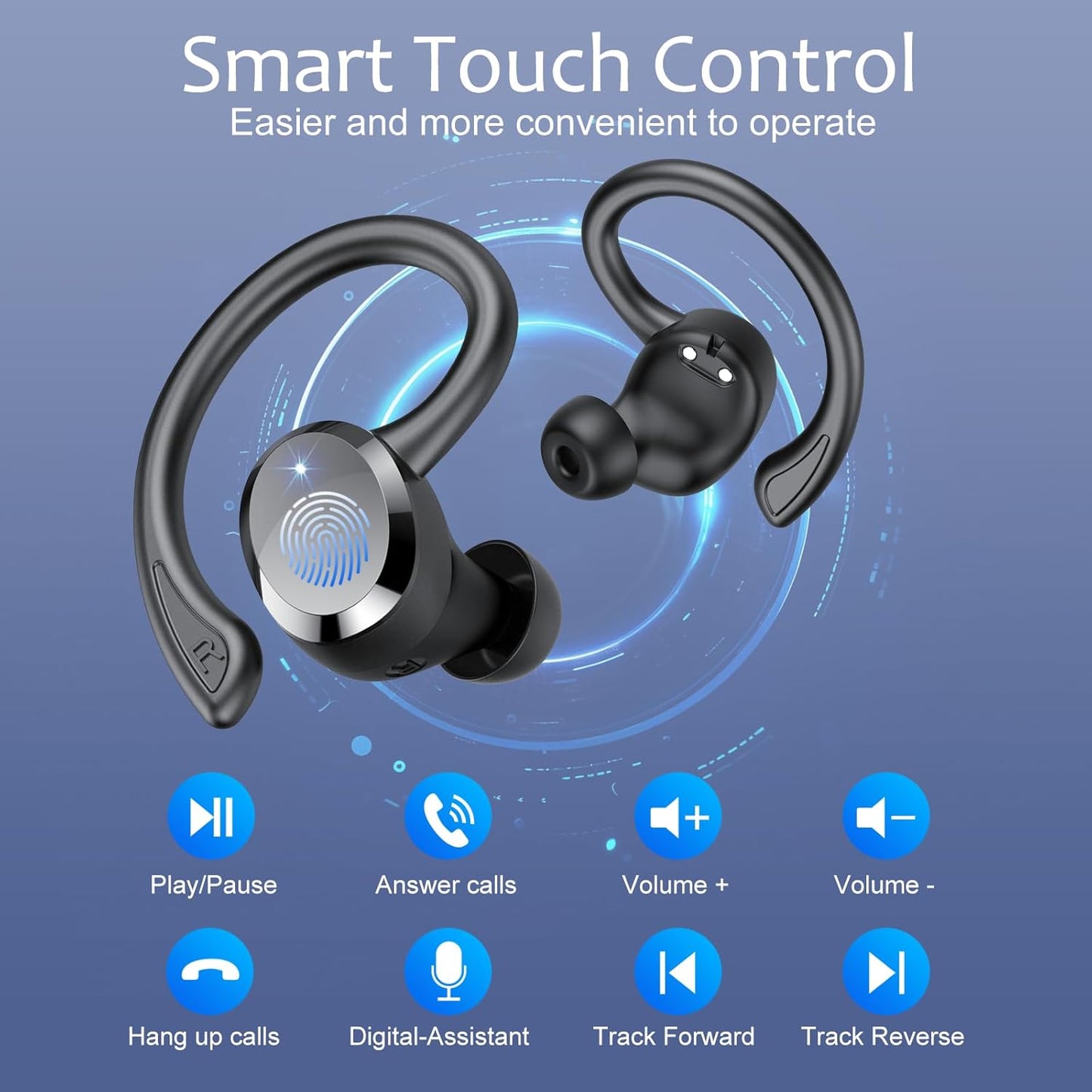 Bluetooth 5.4 Wireless Earbuds Hifi Stereo IP7 Waterproof
