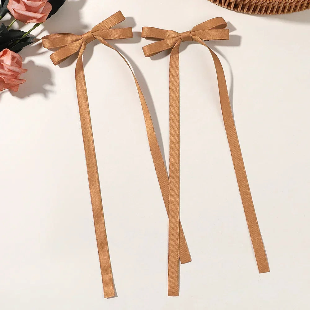 Cute Ribbon Bow Headband Long Tassel Hair Clip