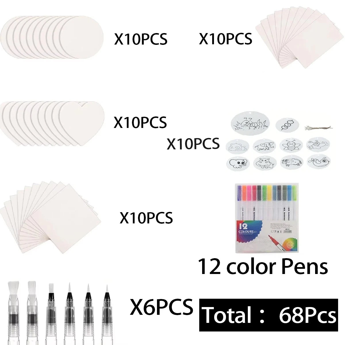3D Drawing Magic Canvas Sponge Kids DIY Paint Set