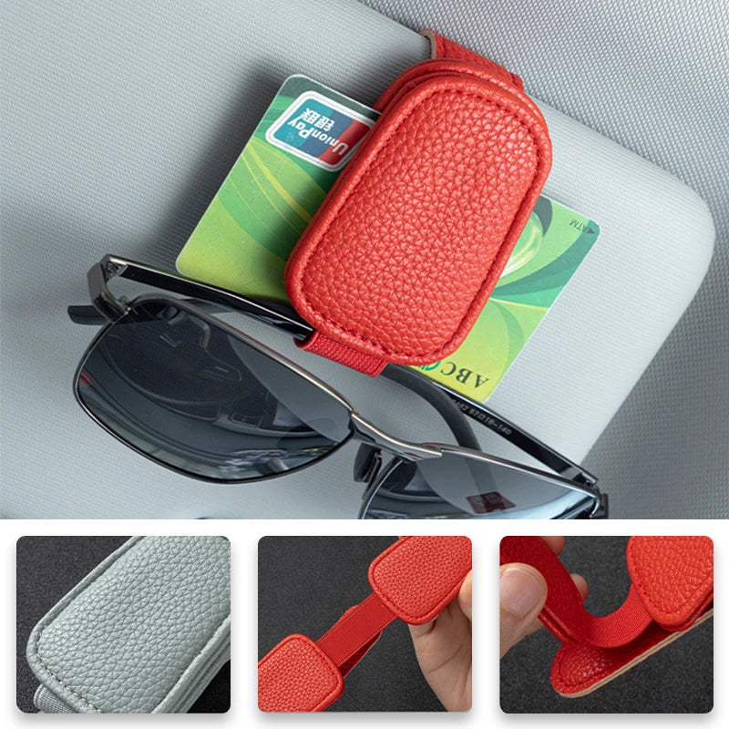 BLALION Car Sun Visor Clip Glasses Cards Case Auto Sunglasse