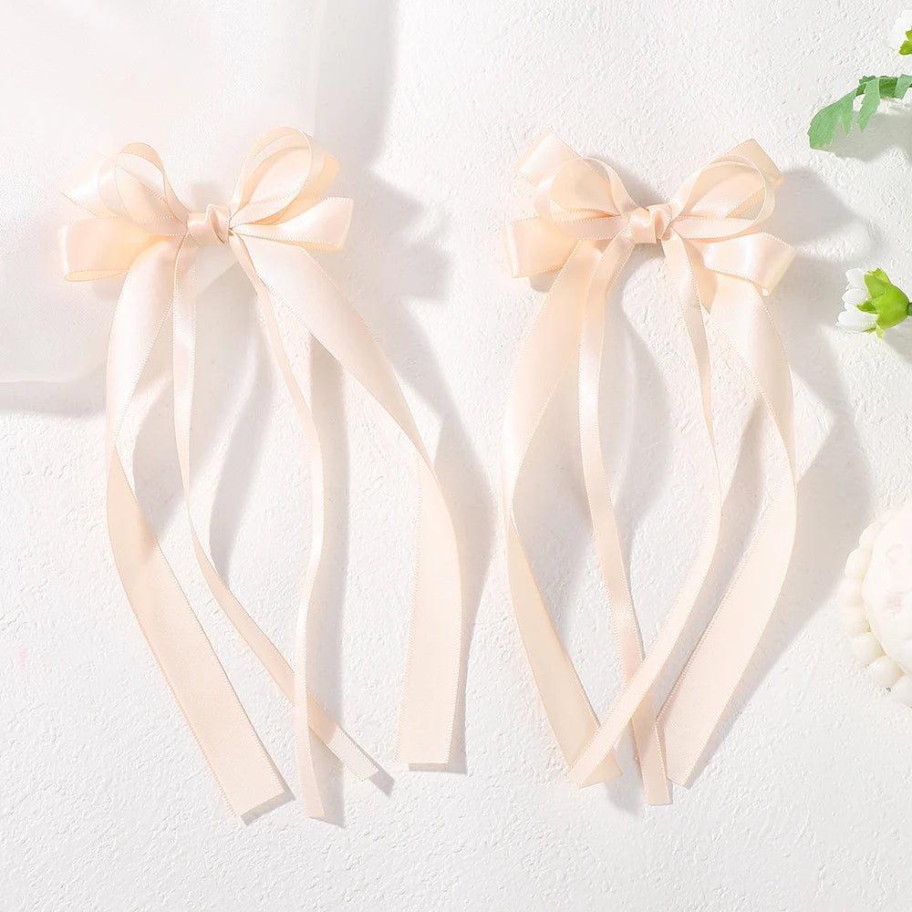 Cute Ribbon Bow Headband Long Tassel Hair Clip
