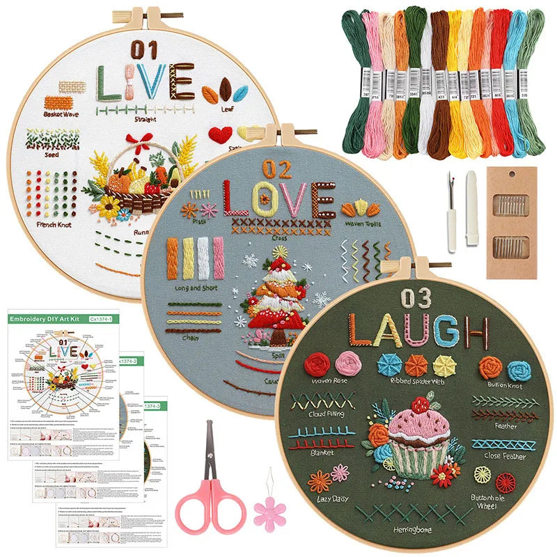 Embroidery Kit for Beginners Starter Set