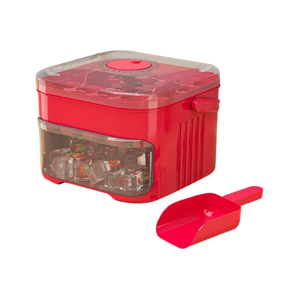 50-Cube Ice Maker with Easy Press Cap Double Layer