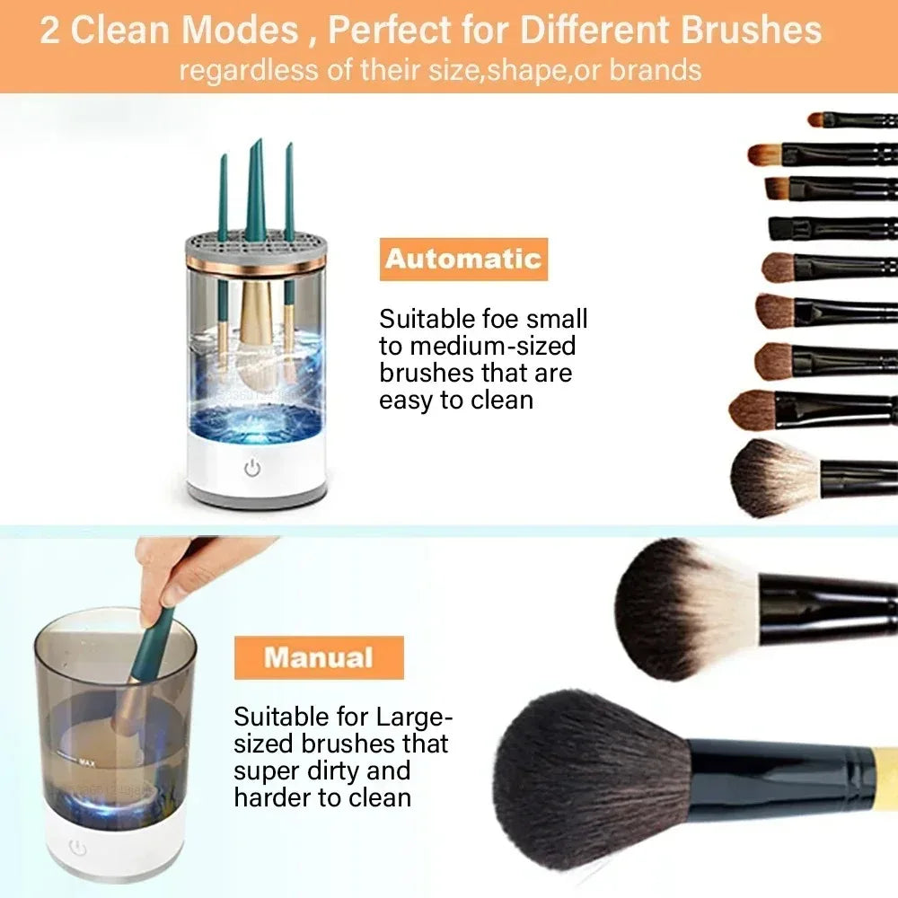 3-In-1 Automatic Electric Makeup Brush Cleaner