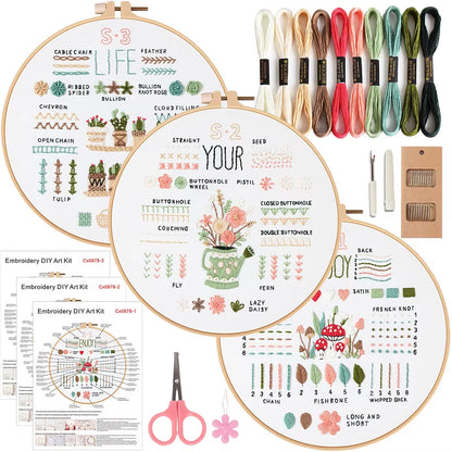 Embroidery Kit for Beginners Starter Set