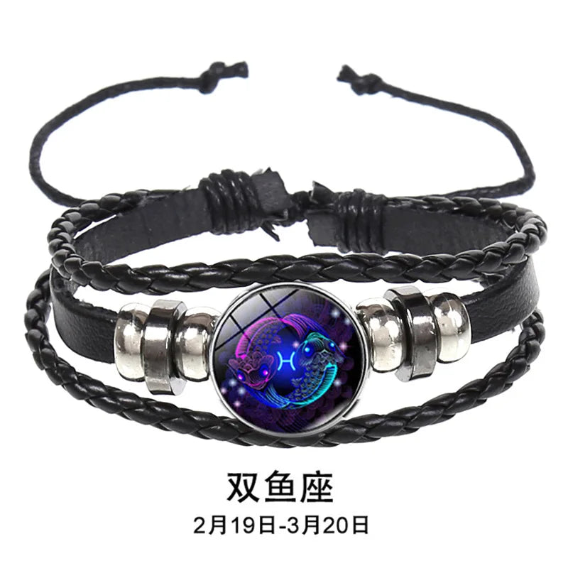12-Constellation Zodiac Charm Bracelet