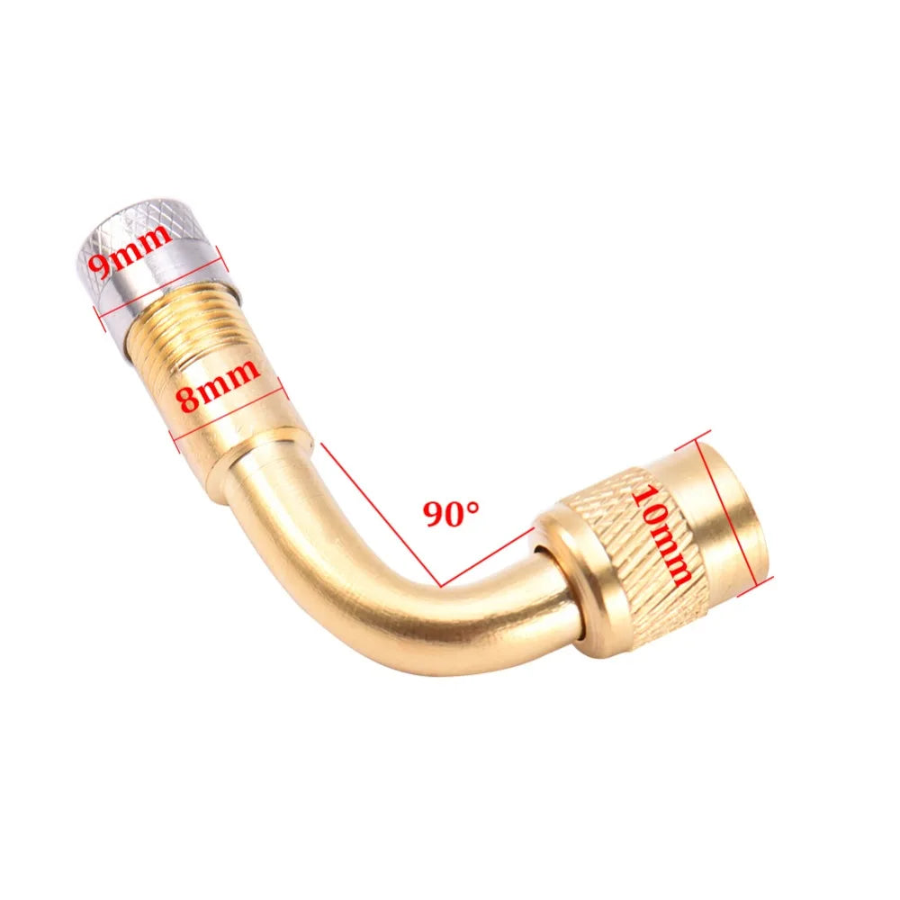 Motorcycle Angle Bent Valve Adaptor 2-Piece Set