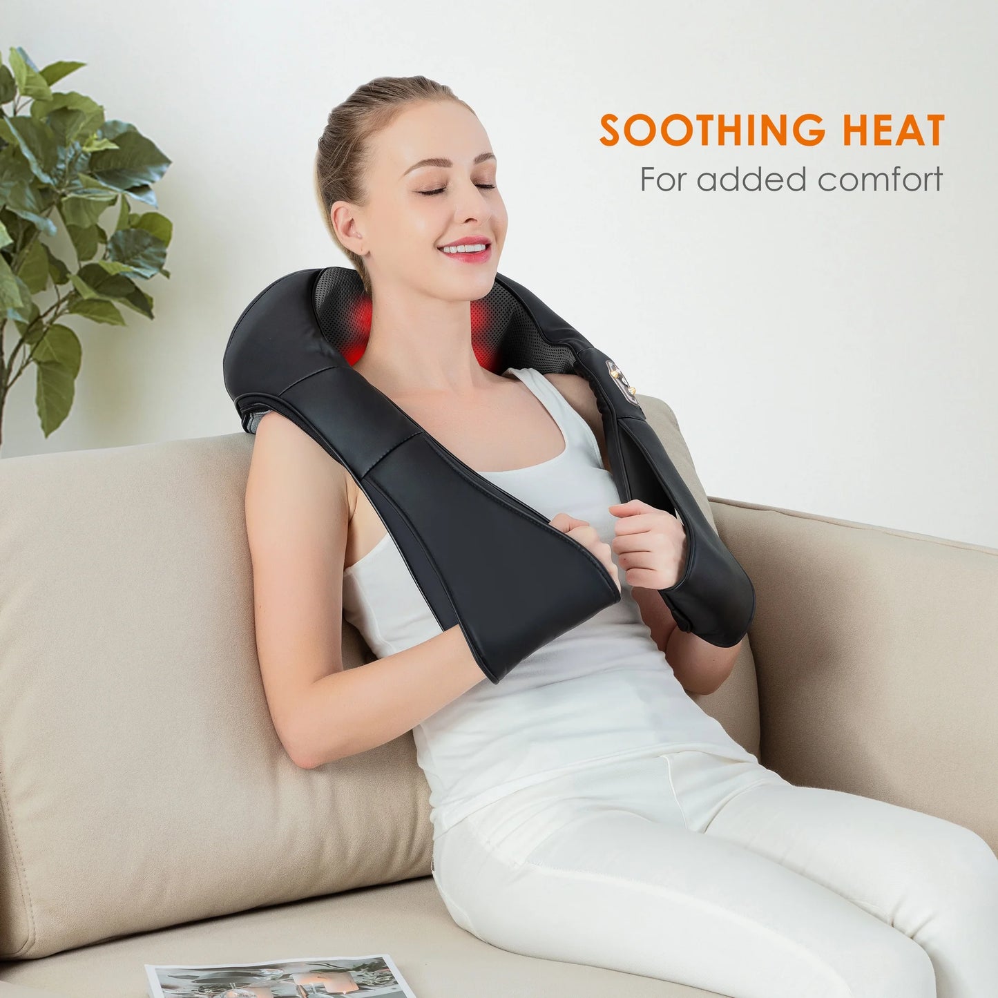 Shiatsu Neck & Shoulder Massager with Heat – 4D Deep Kneading