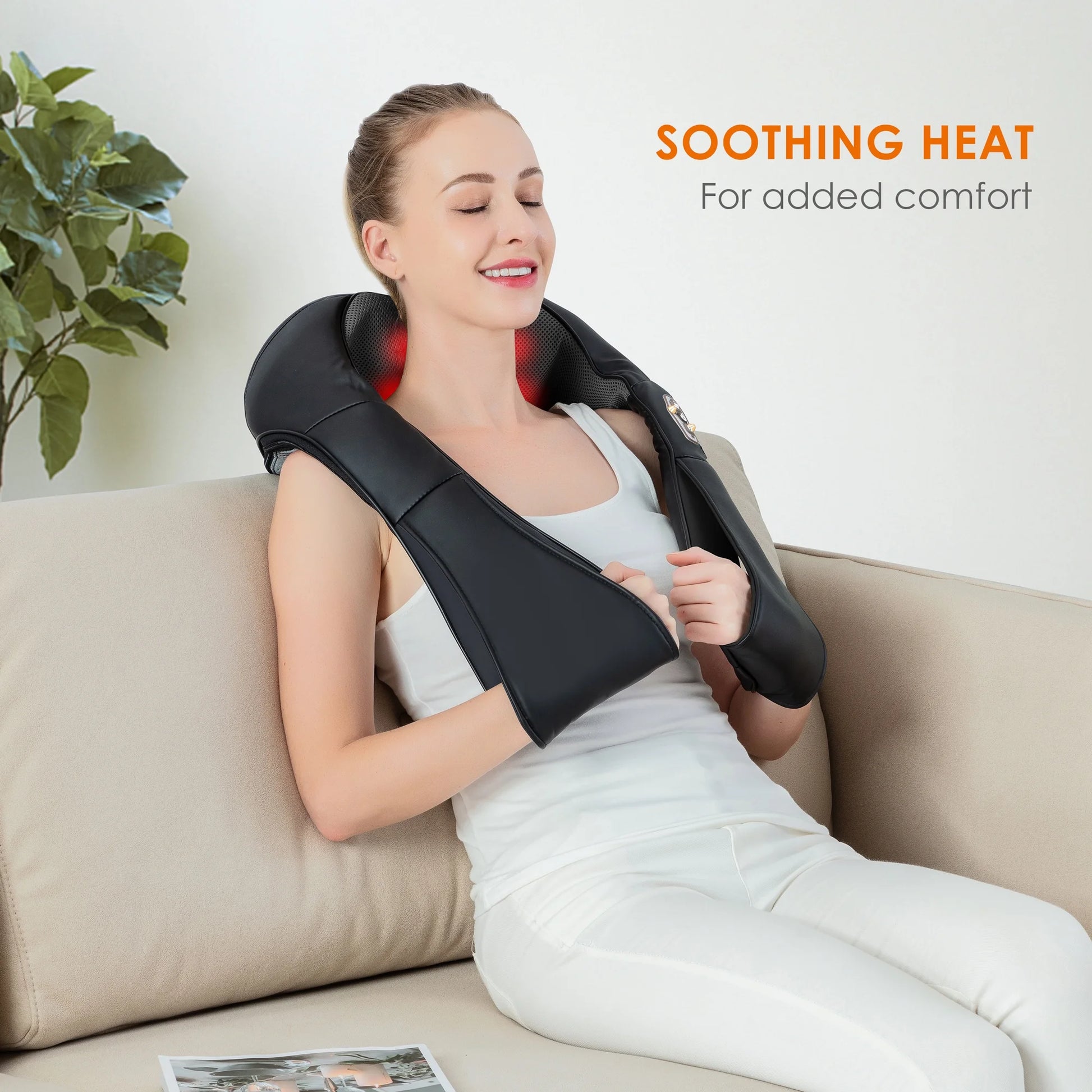 Shiatsu Neck & Shoulder Massager with Heat – 4D Deep Kneading