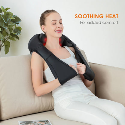 Shiatsu Neck & Shoulder Massager with Heat – 4D Deep Kneading