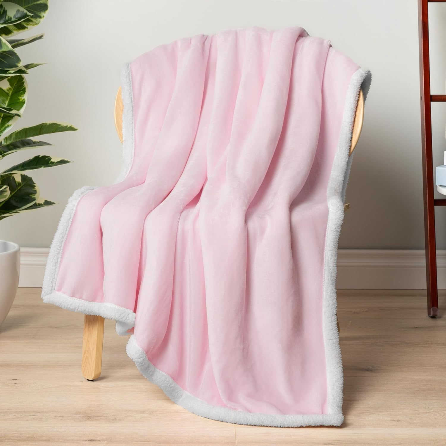 Sherpa Fleece Throw Blanket for Couch 60X80