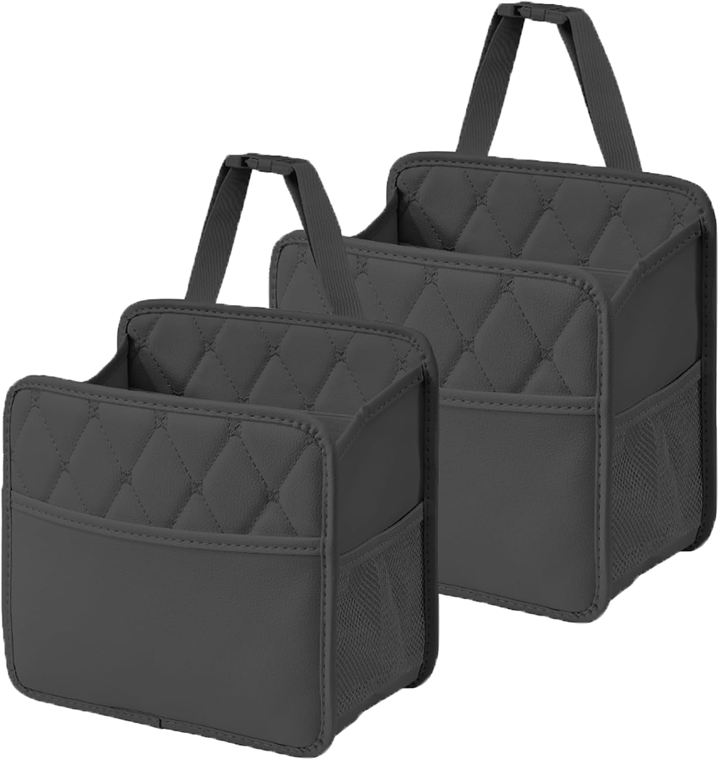 2-Pack Leather Waterproof Back Seat Car Organizer