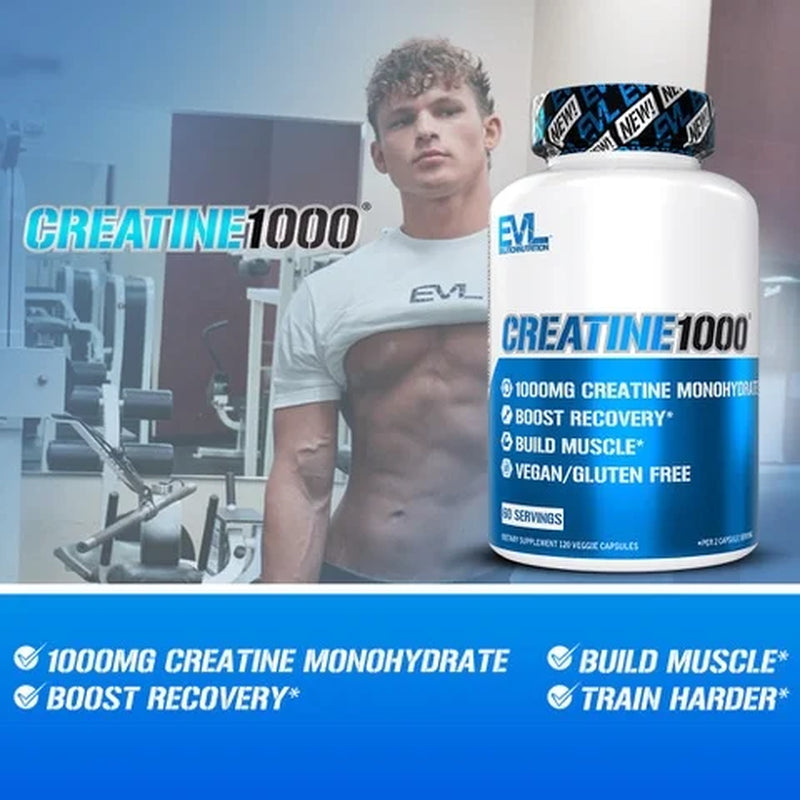 Creatine Monohydrate Capsules 120Ct – Muscle Recovery Support