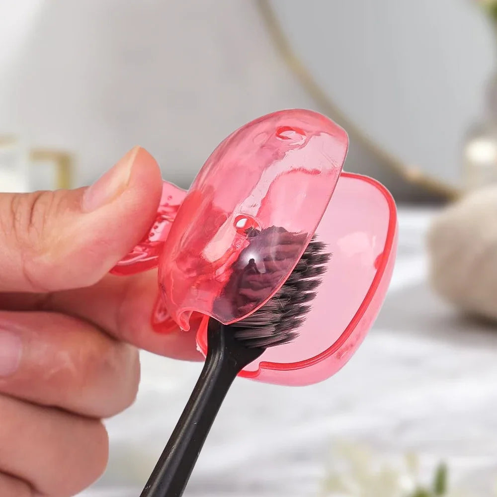 Portable Toothbrush Head Cover Clip Dustproof Set