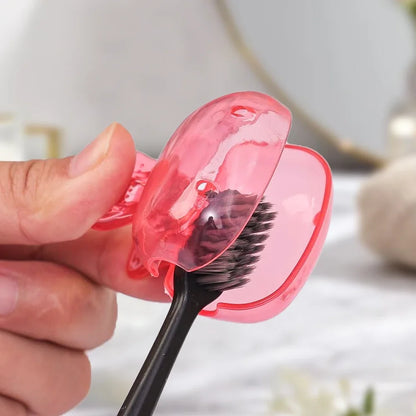 Portable Toothbrush Head Cover Clip Dustproof Set