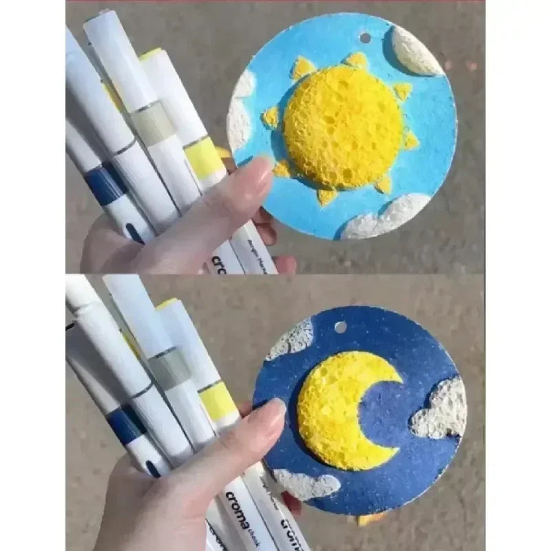 3D Drawing Magic Canvas Sponge Kids DIY Paint Set