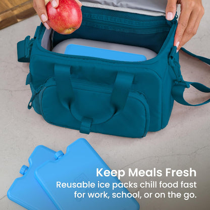 Slim Reusable Ice Packs – 4-Pack Quick-Freeze Lunch Cooler