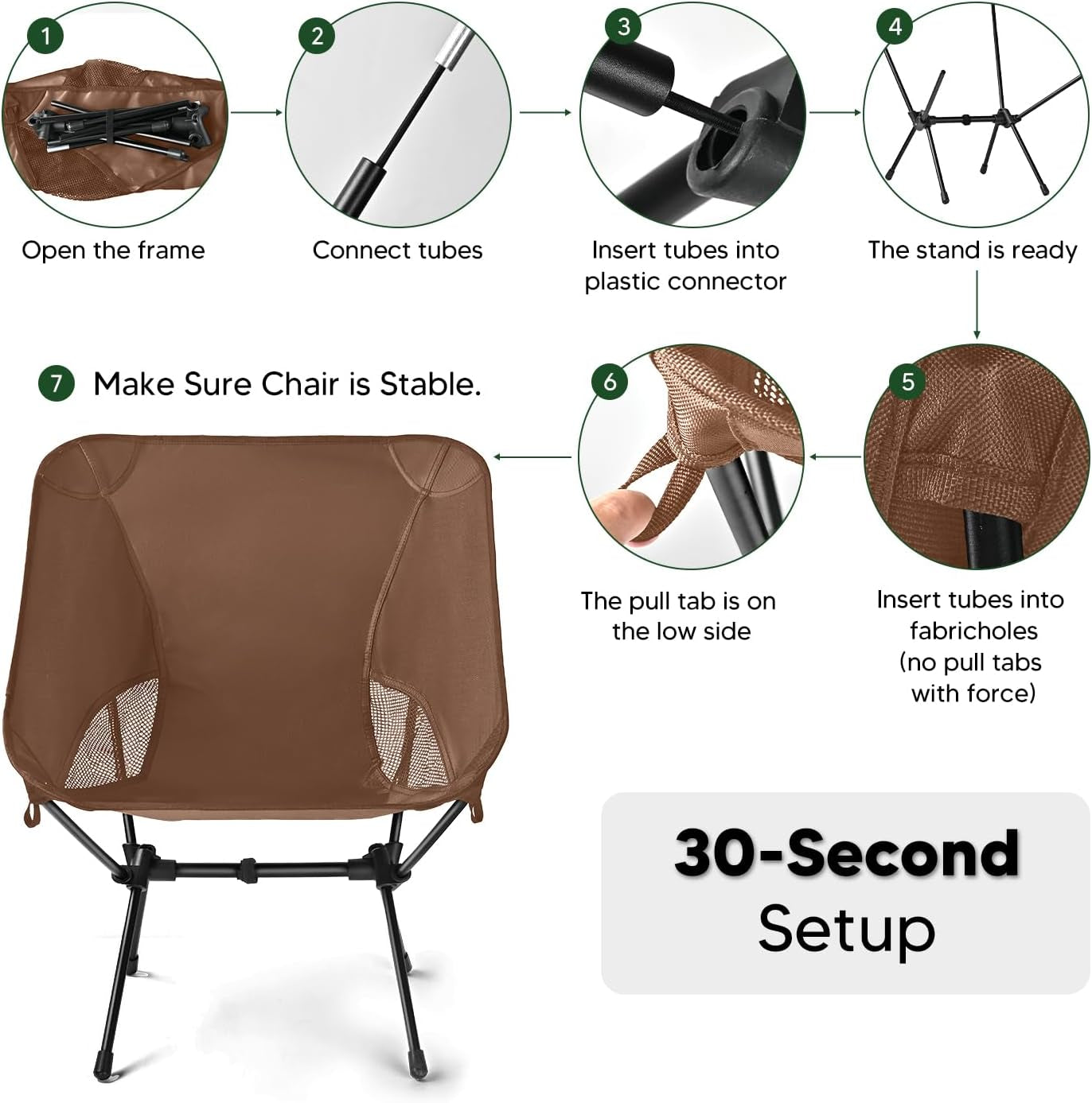 Lightweight Portable Folding Backpacking Hiking Chair