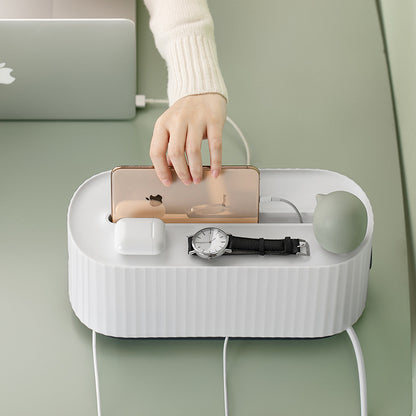Hide Messy Cords with a Clean Cable Storage Box